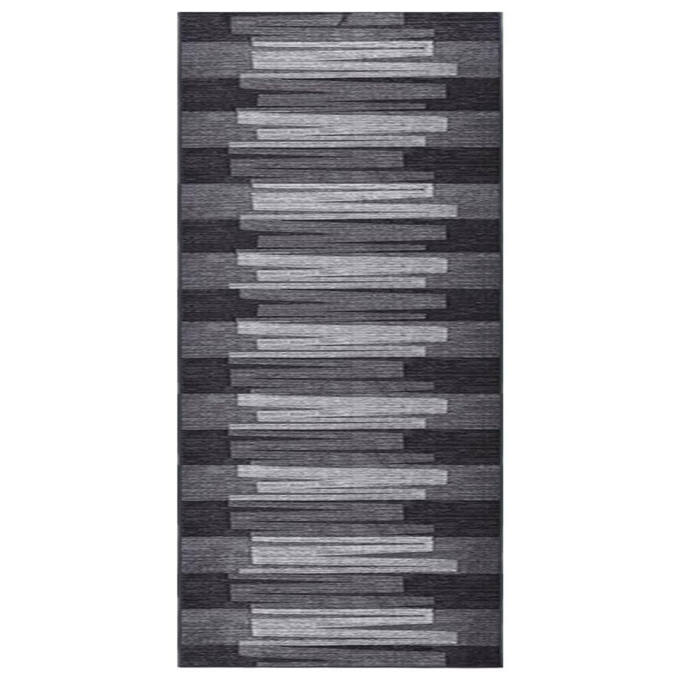 Tapis de couloir antidérapant Anthracite 100x450 cm - Photo n°1