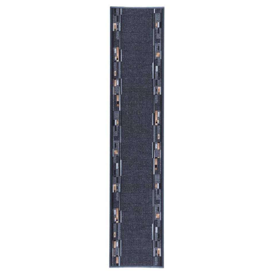 Tapis de couloir antidérapant Anthracite 100x500 cm - Photo n°1
