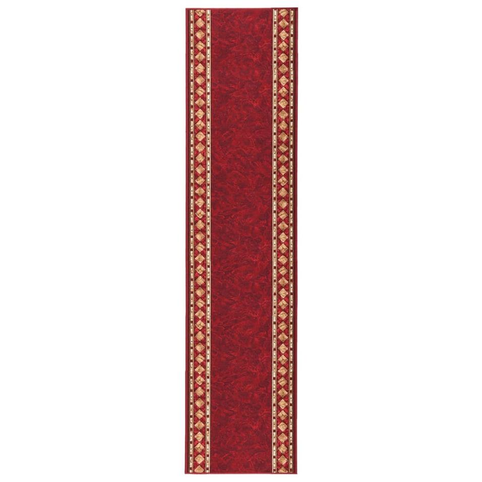 Tapis de couloir antidérapant Rouge 67x350 cm - Photo n°1