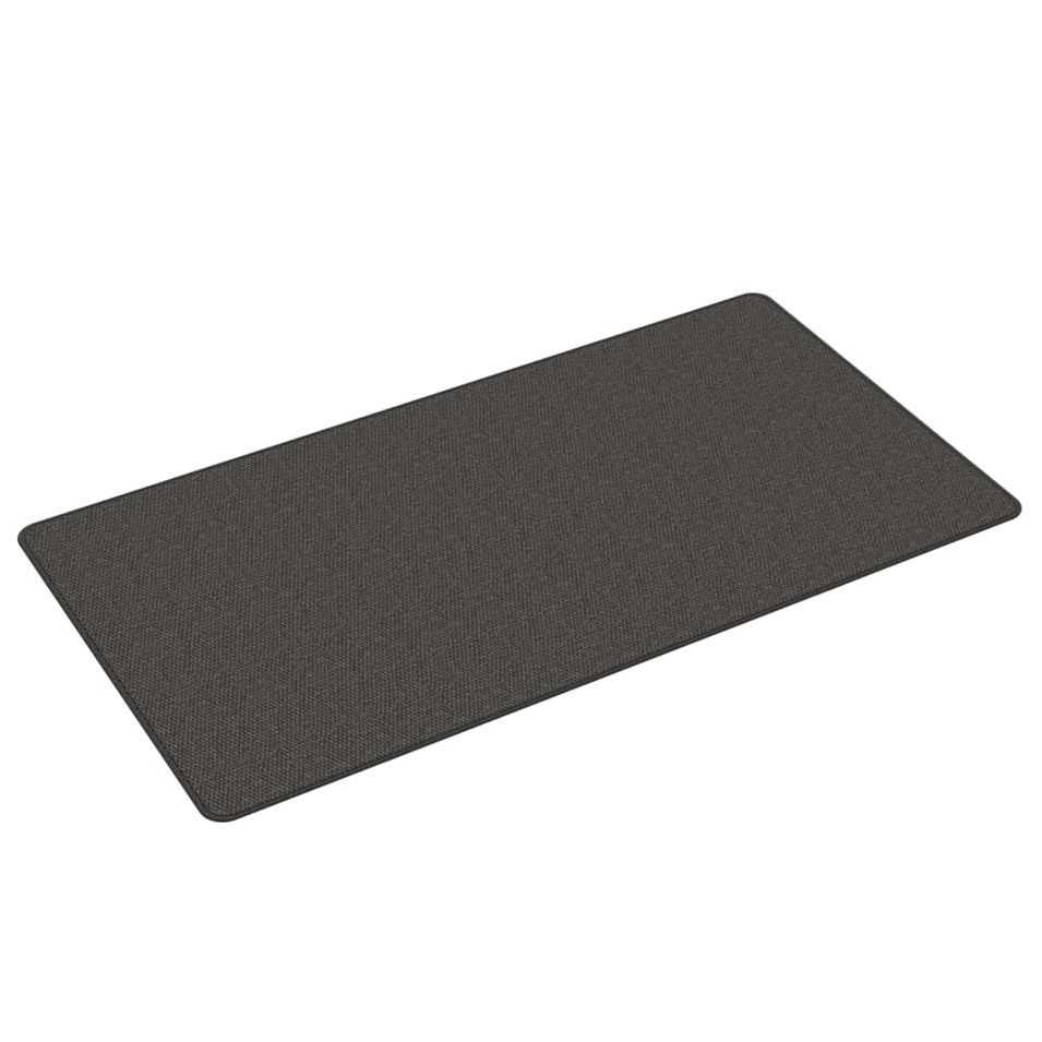 Tapis de couloir aspect sisal anthracite 80x150 cm - Photo n°1