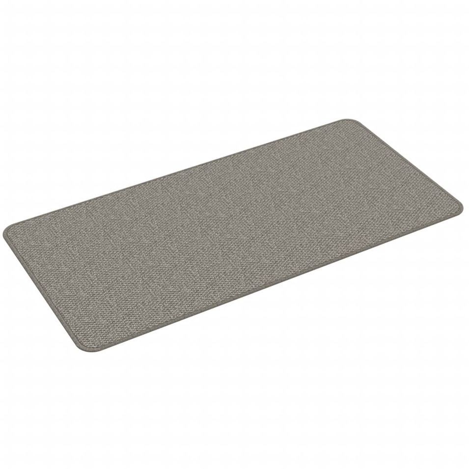 Tapis de couloir aspect sisal argenté 50x100 cm - Photo n°1