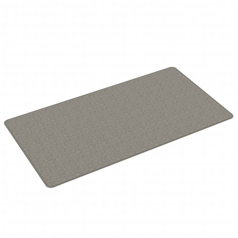 Tapis de couloir aspect sisal argenté 80x150 cm - Photo n°1