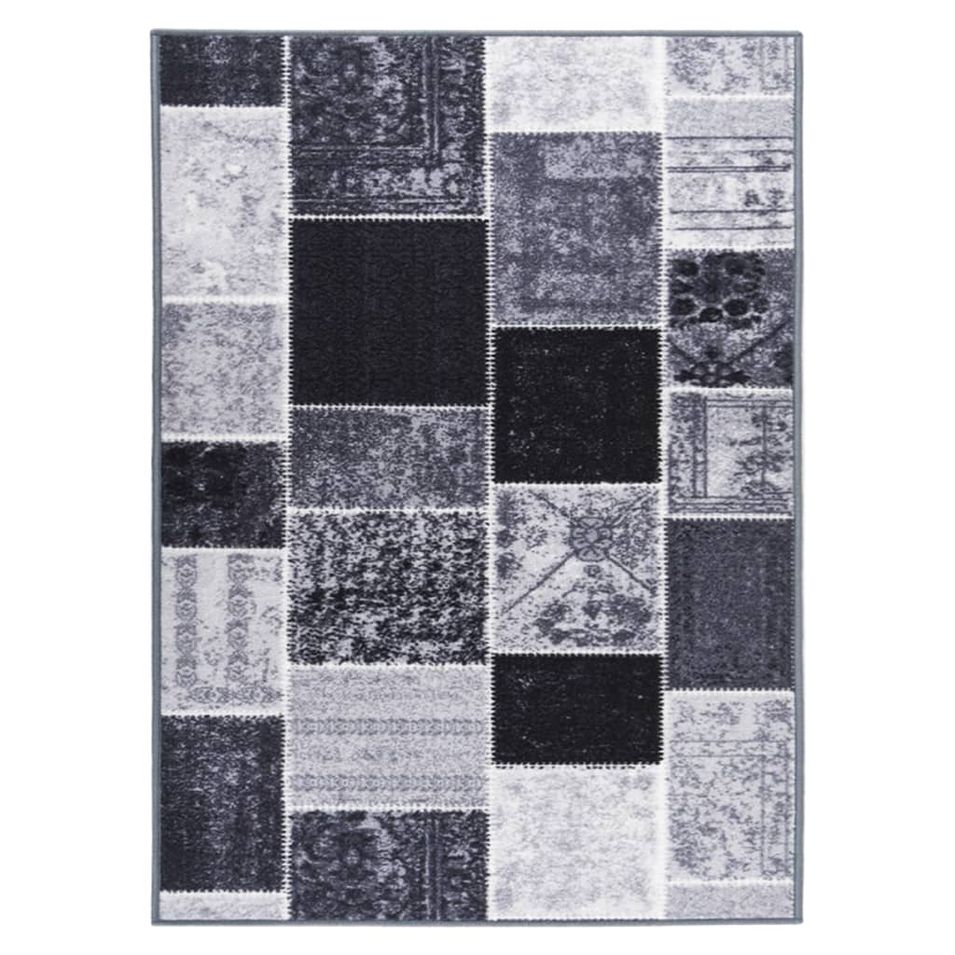 Tapis de couloir Gris 80x100 cm - Photo n°1