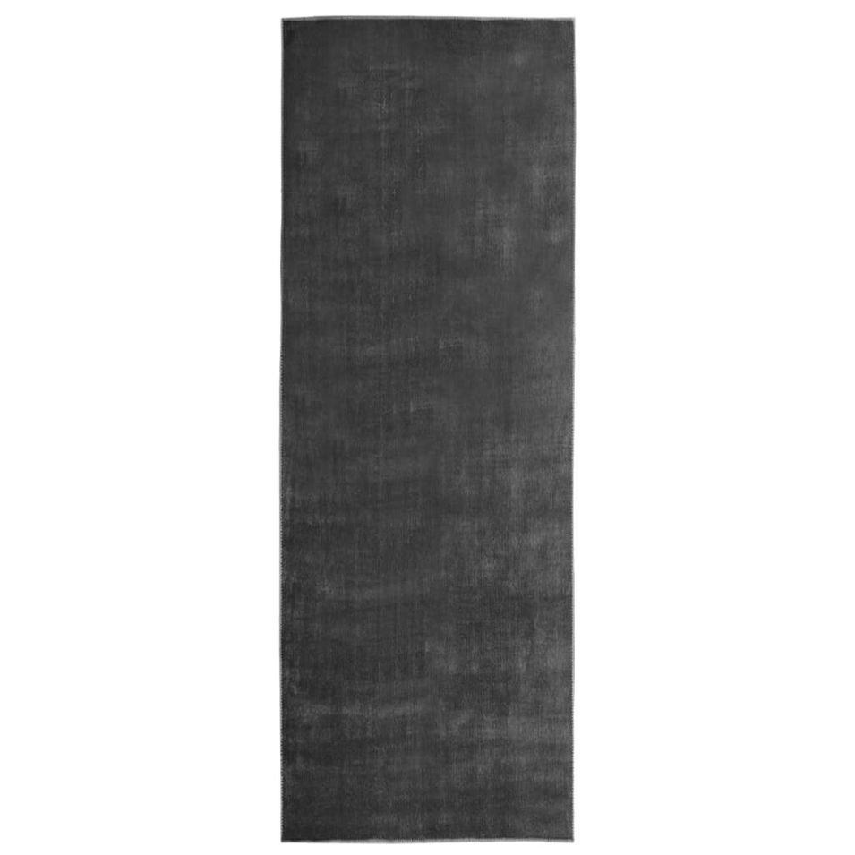 Tapis de couloir lavable pliable Anthracite 80x300 cm Polyester - Photo n°1