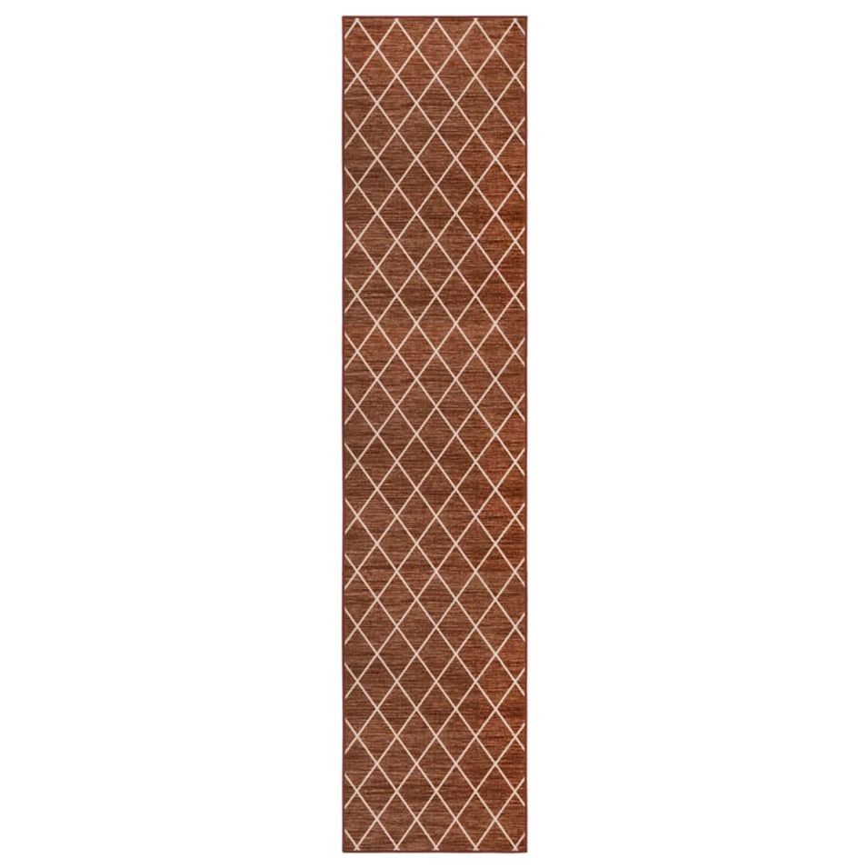 Tapis de couloir Marron foncé 80x500 cm - Photo n°1