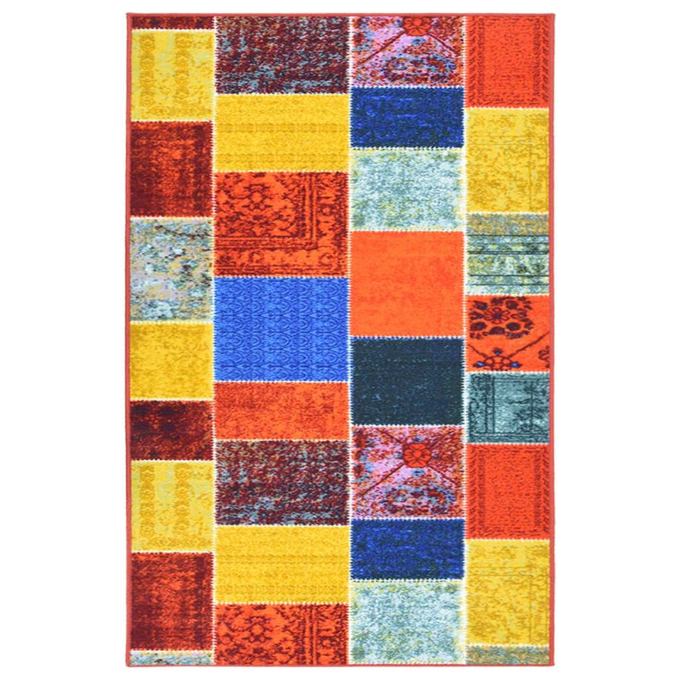 Tapis de couloir Multicolore 80x100 cm - Photo n°1