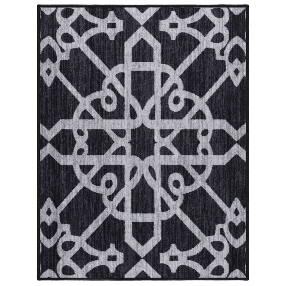 Tapis de couloir Noir 80x100 cm - Photo n°1