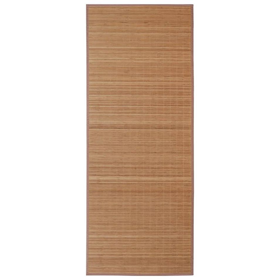 Tapis en bambou 100 x 160 cm Marron - Photo n°1