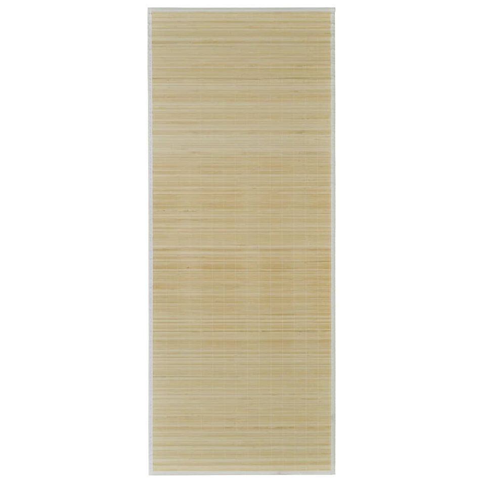 Tapis en bambou naturel à latte Rectangulaire 80 x 200 cm - Photo n°1