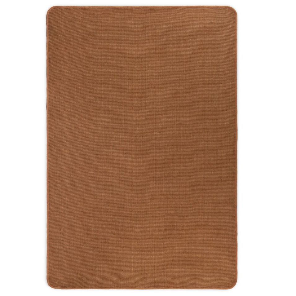 Tapis en jute avec support en latex 160 x 230 cm Marron - Photo n°1
