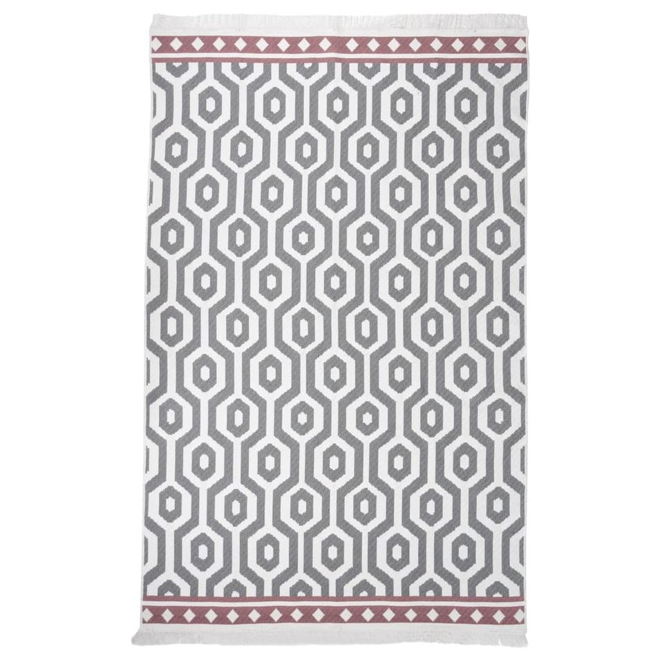 Tapis Gris 160x230 cm Coton - Photo n°1