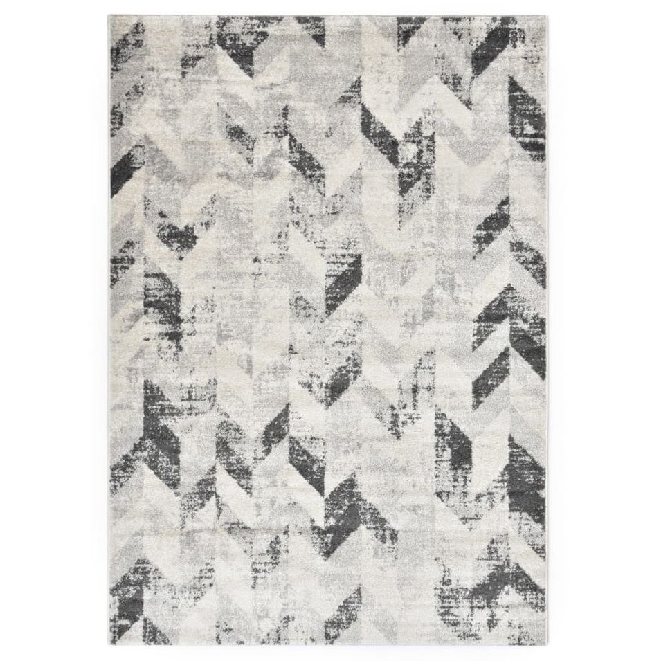 Tapis Gris et blanc 80x150 cm PP - Photo n°1