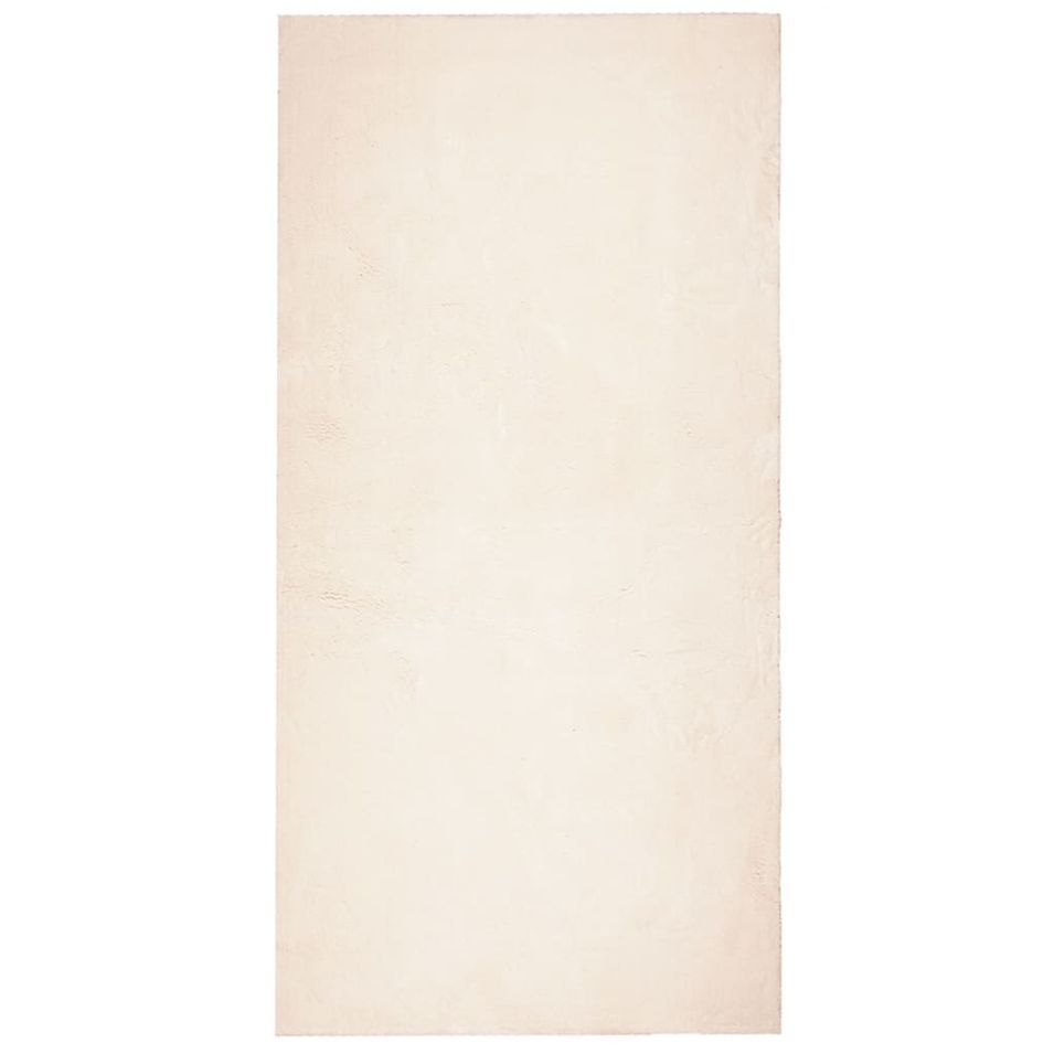 Tapis HUARTE à poils courts doux et lavable beige 100x200 cm - Photo n°1
