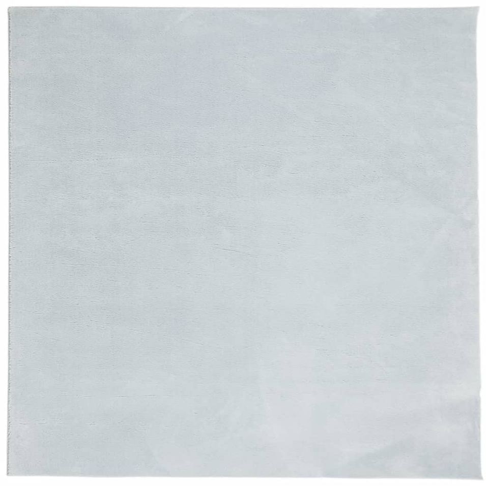 Tapis HUARTE à poils courts doux et lavable bleu 160x160 cm - Photo n°1