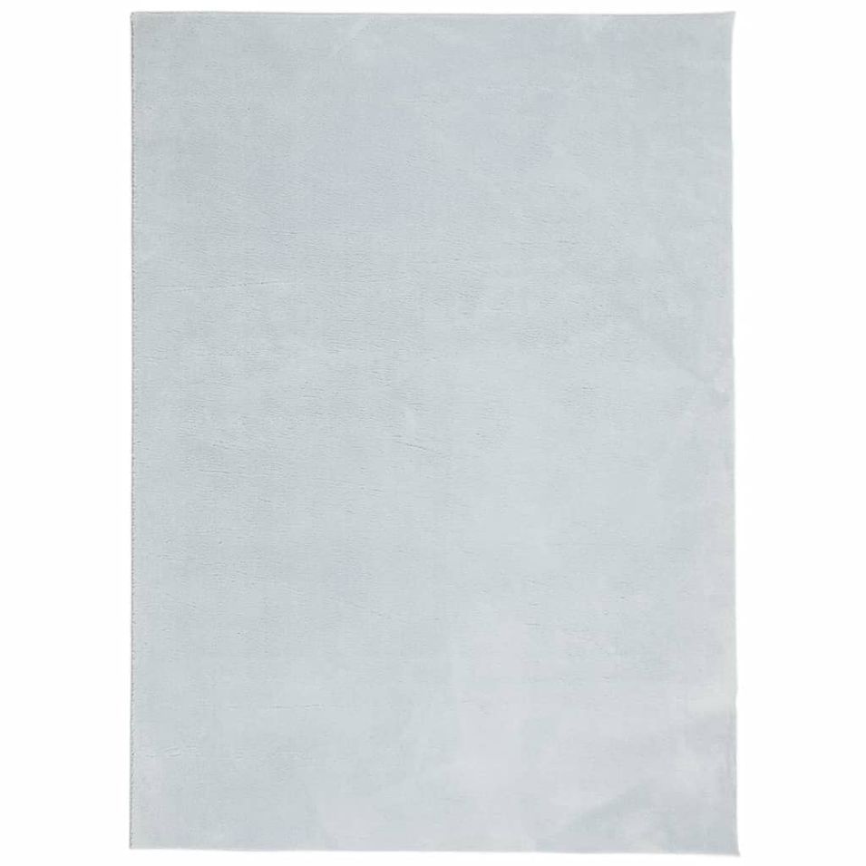 Tapis HUARTE à poils courts doux et lavable bleu 200x280 cm - Photo n°1