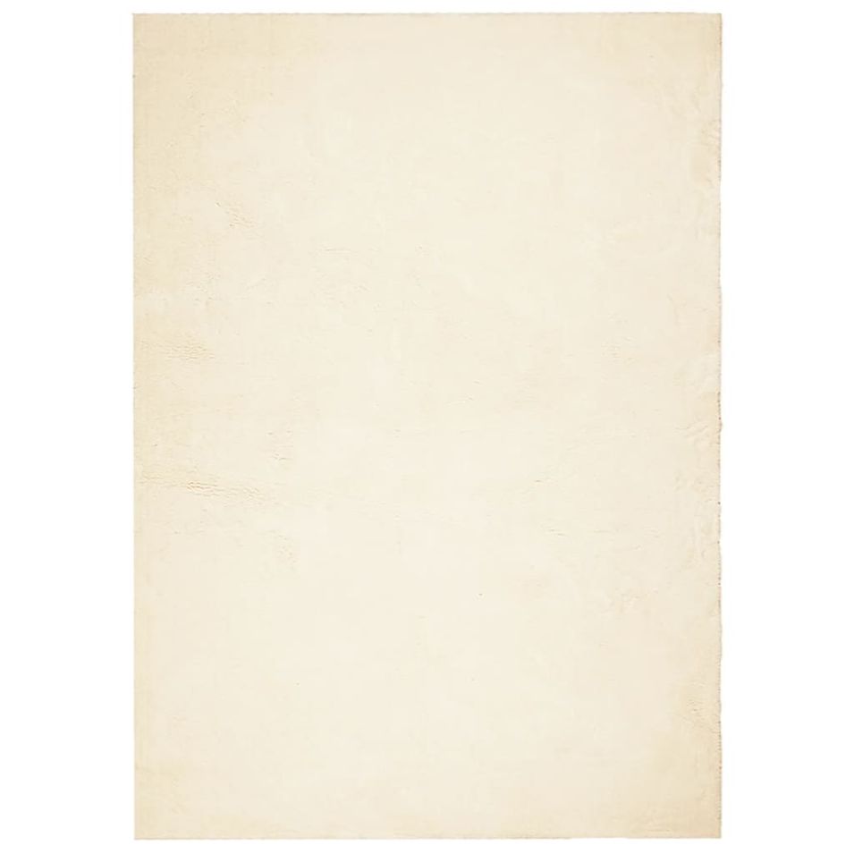 Tapis HUARTE à poils courts doux et lavable crème 120x170 cm - Photo n°1