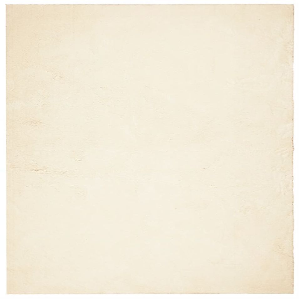 Tapis HUARTE à poils courts doux et lavable crème 160x160 cm - Photo n°1