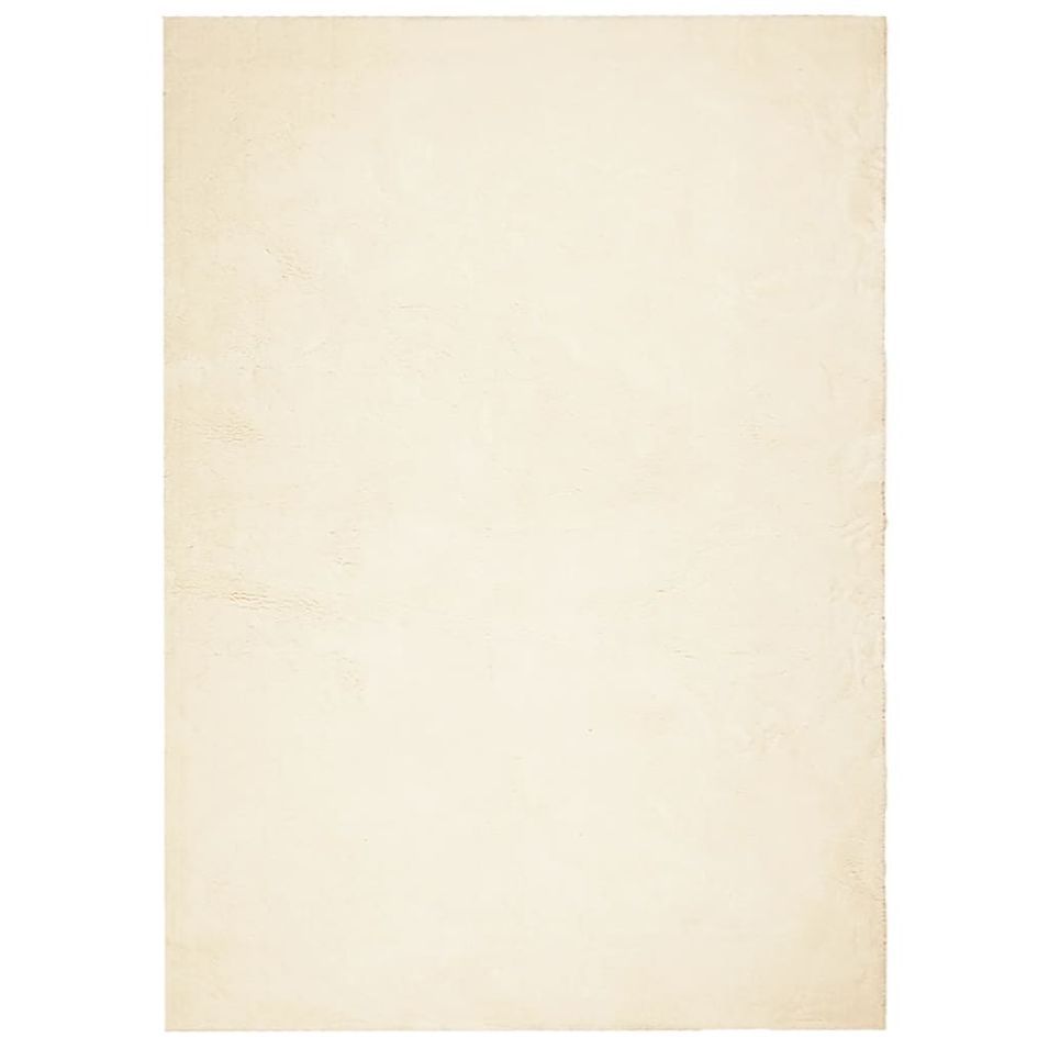 Tapis HUARTE à poils courts doux et lavable crème 160x230 cm - Photo n°1