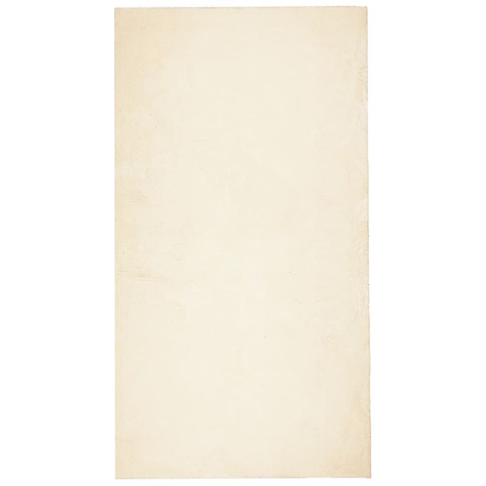 Tapis HUARTE à poils courts doux et lavable crème 80x150 cm - Photo n°1