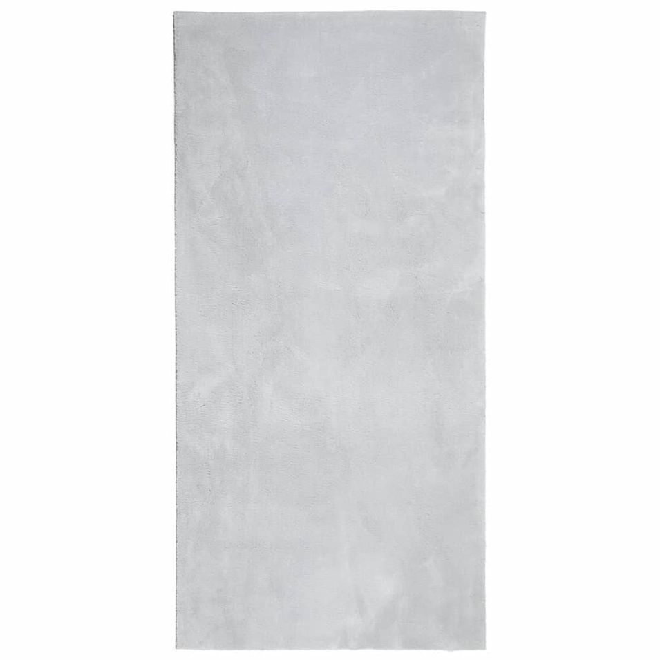 Tapis HUARTE à poils courts doux et lavable gris 100x200 cm - Photo n°1