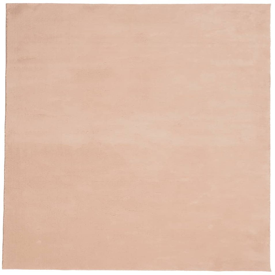 Tapis HUARTE à poils courts doux lavable rouge clair 160x160 cm - Photo n°1