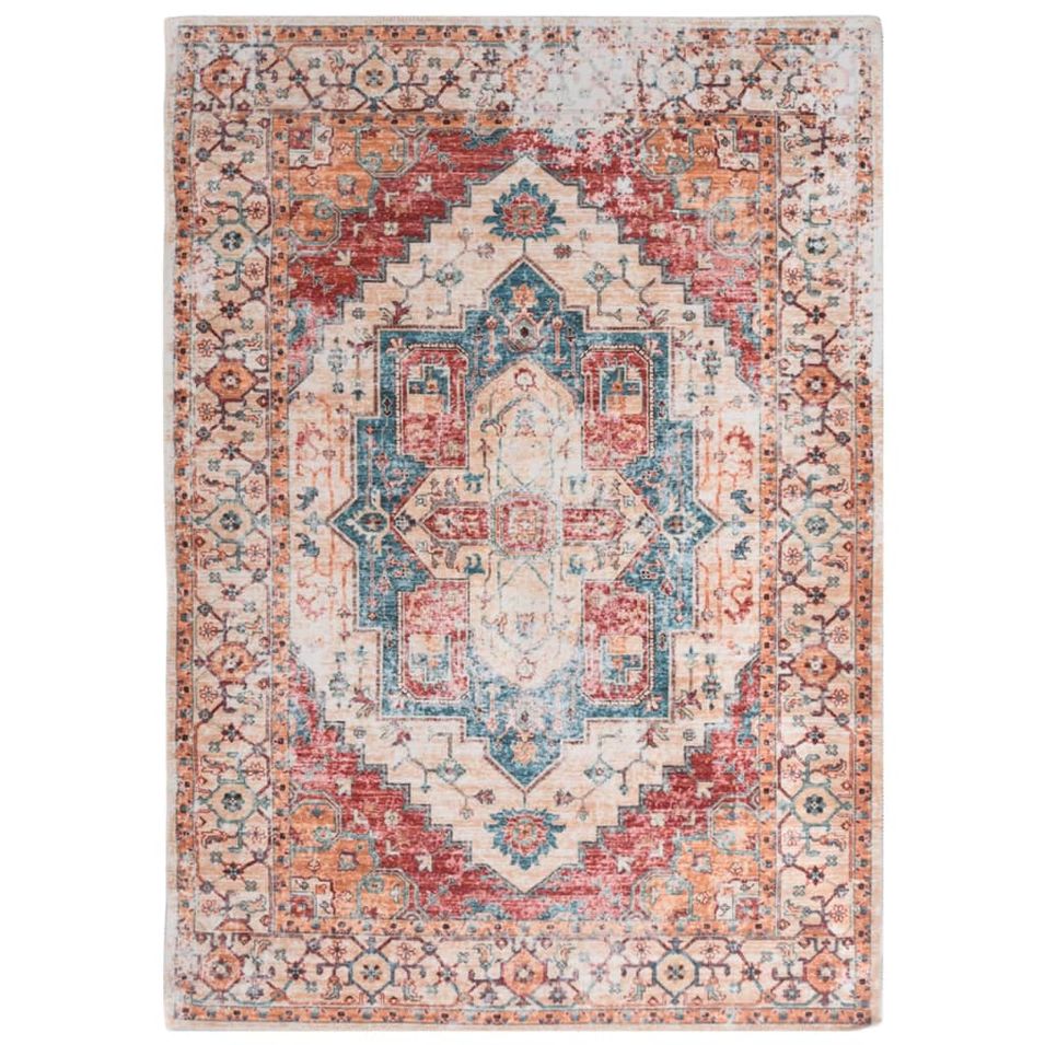 Tapis imprimé lavable pliable Multicolore 160x230 cm Polyester 2 - Photo n°1