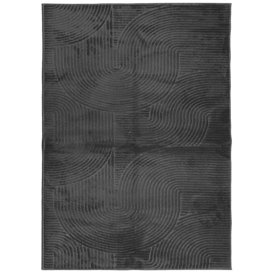 Tapis IZA poils courts style scandinave anthracite 200x280 cm - Photo n°1