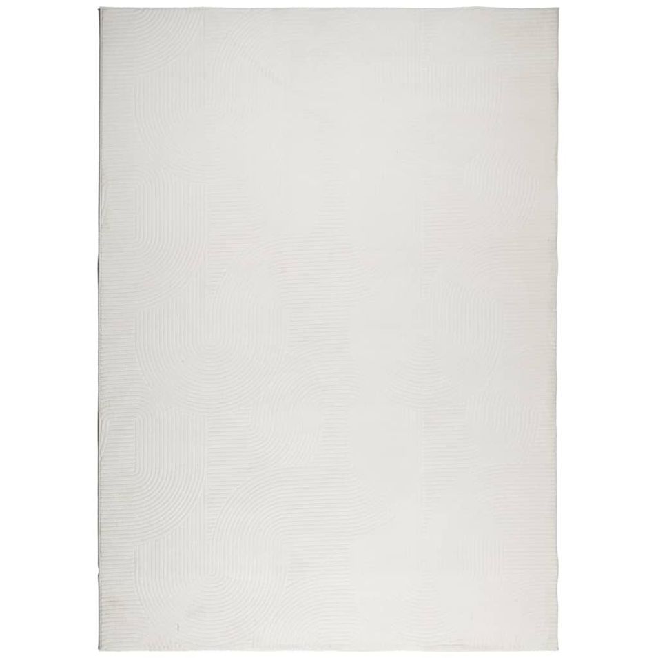 Tapis IZA poils courts style scandinave crème 240x340 cm - Photo n°1