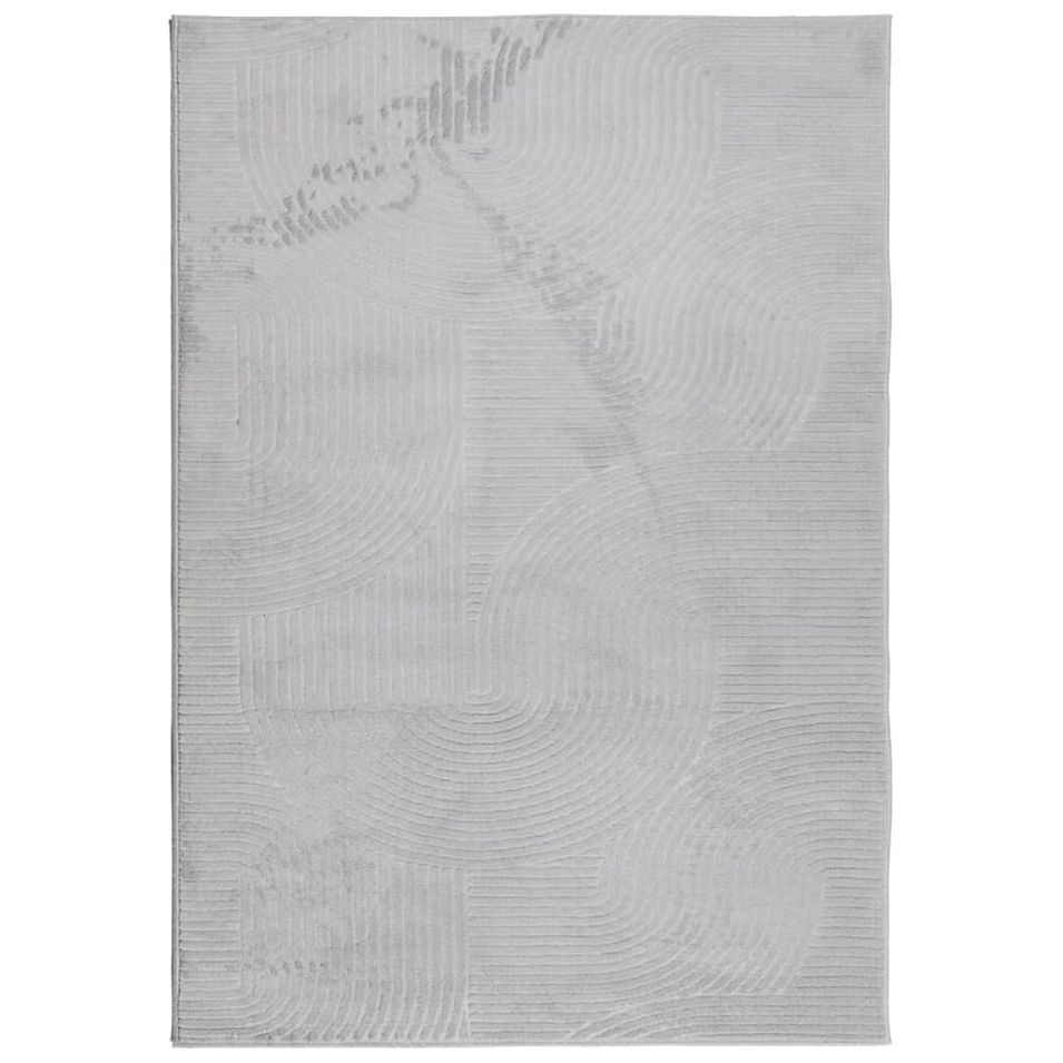 Tapis IZA poils courts style scandinave gris 160x230 cm - Photo n°1