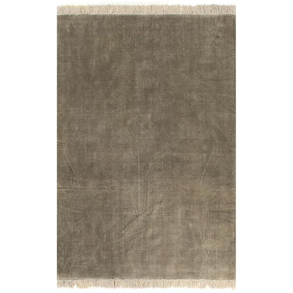 Tapis Kilim Coton 200 x 290 cm Taupe - Photo n°1