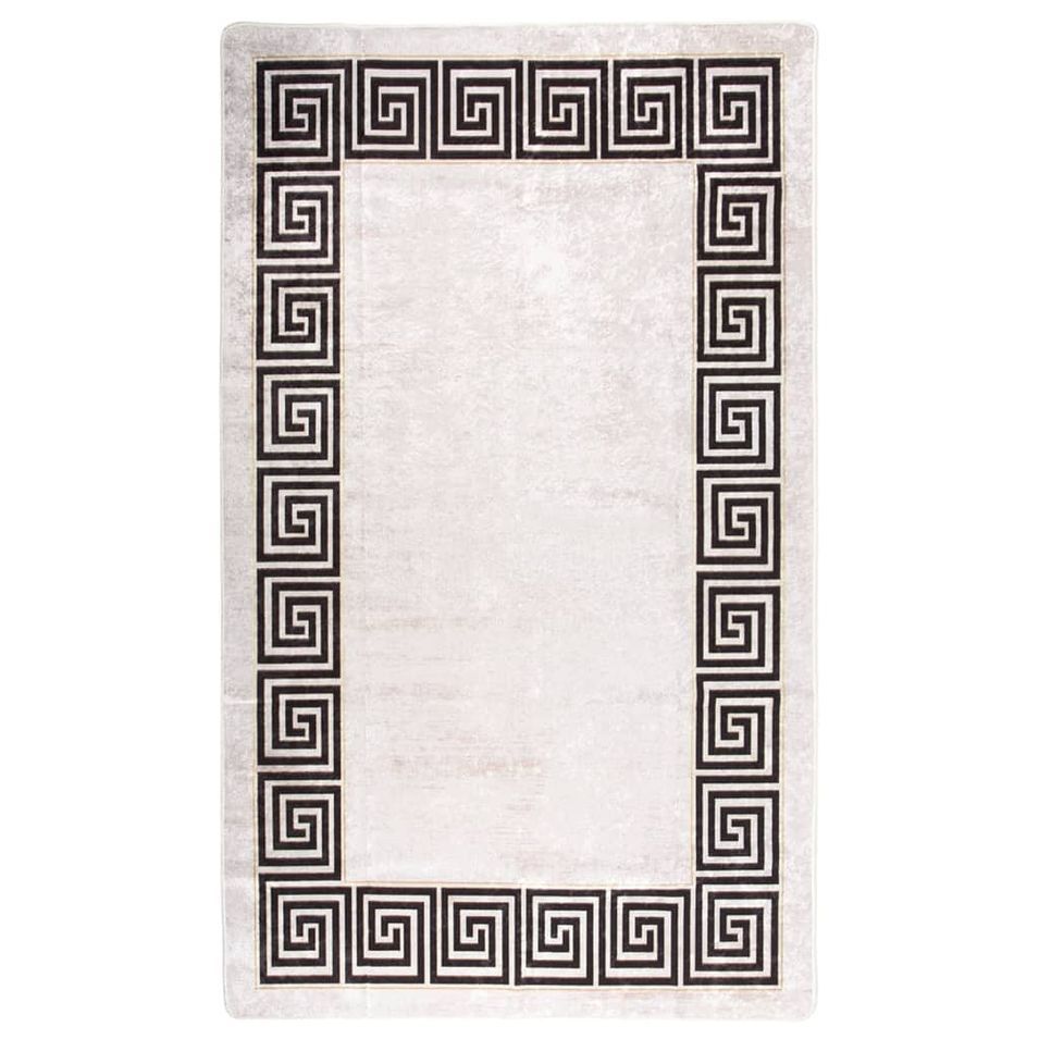 Tapis lavable antidérapant 120x180 cm Beige clair - Photo n°1