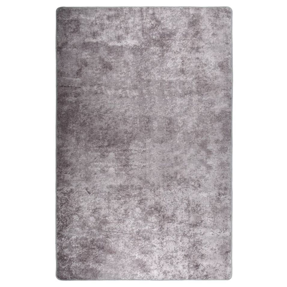 Tapis lavable antidérapant 80x150 cm Gris 2 - Photo n°1