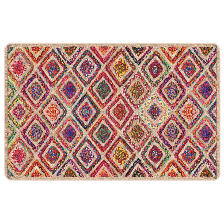 Tapis lavable multicolore 190x300 cm antidérapant - Photo n°1