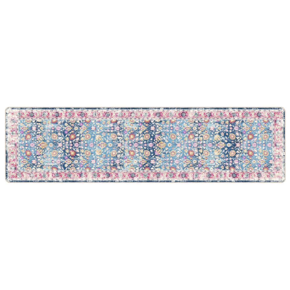 Tapis lavable multicolore 80x300 cm antidérapant - Photo n°1