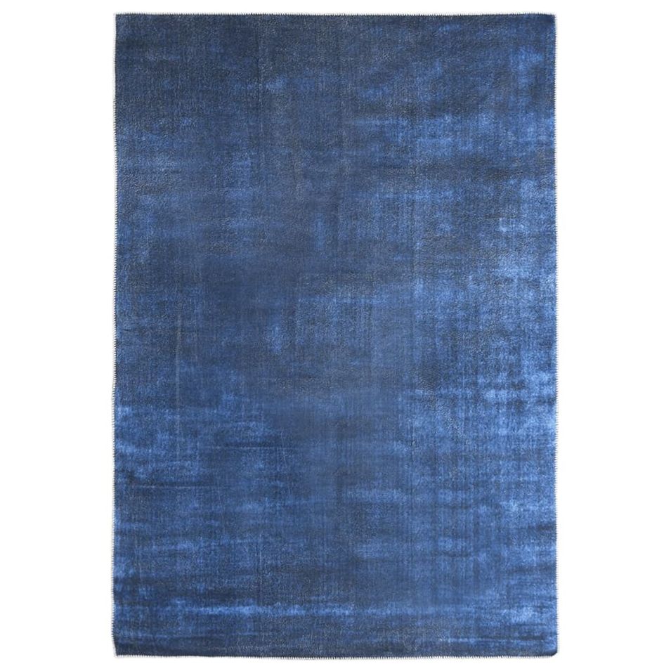 Tapis lavable pliable Bleu marine 160x230 cm Polyester - Photo n°1