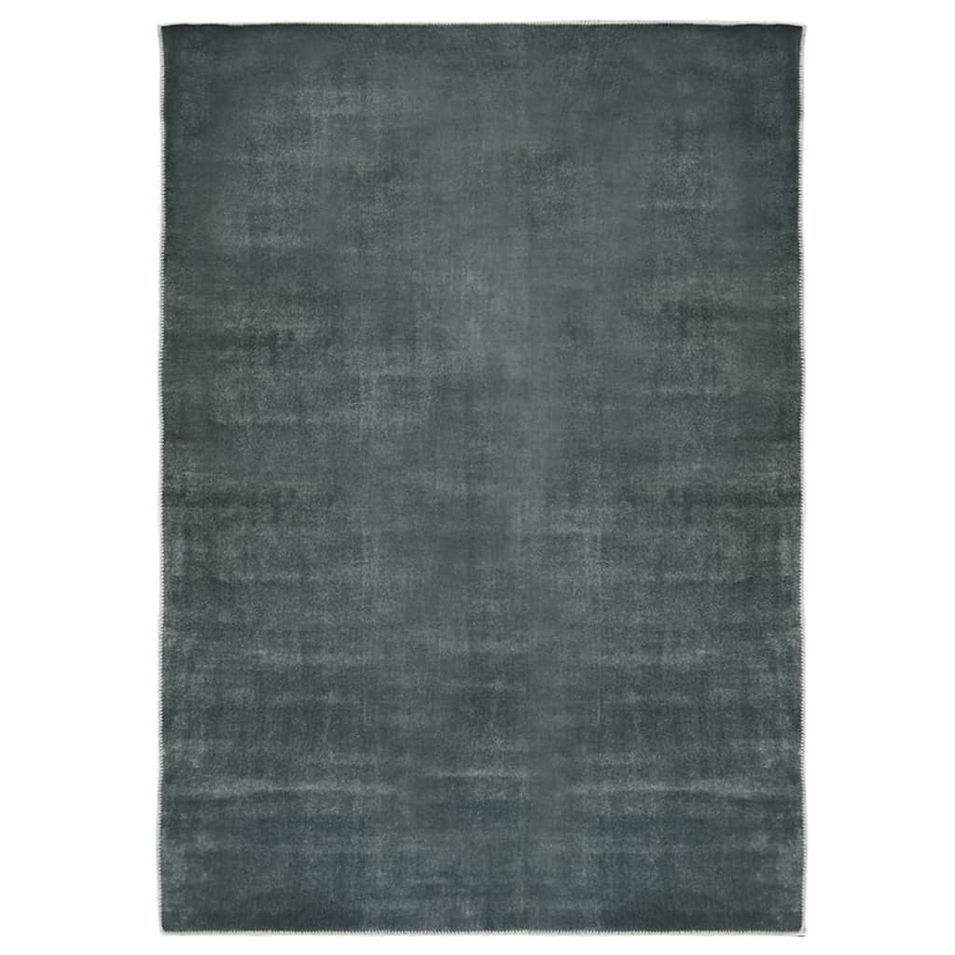 Tapis lavable pliable Gris 160x230 cm Polyester - Photo n°1