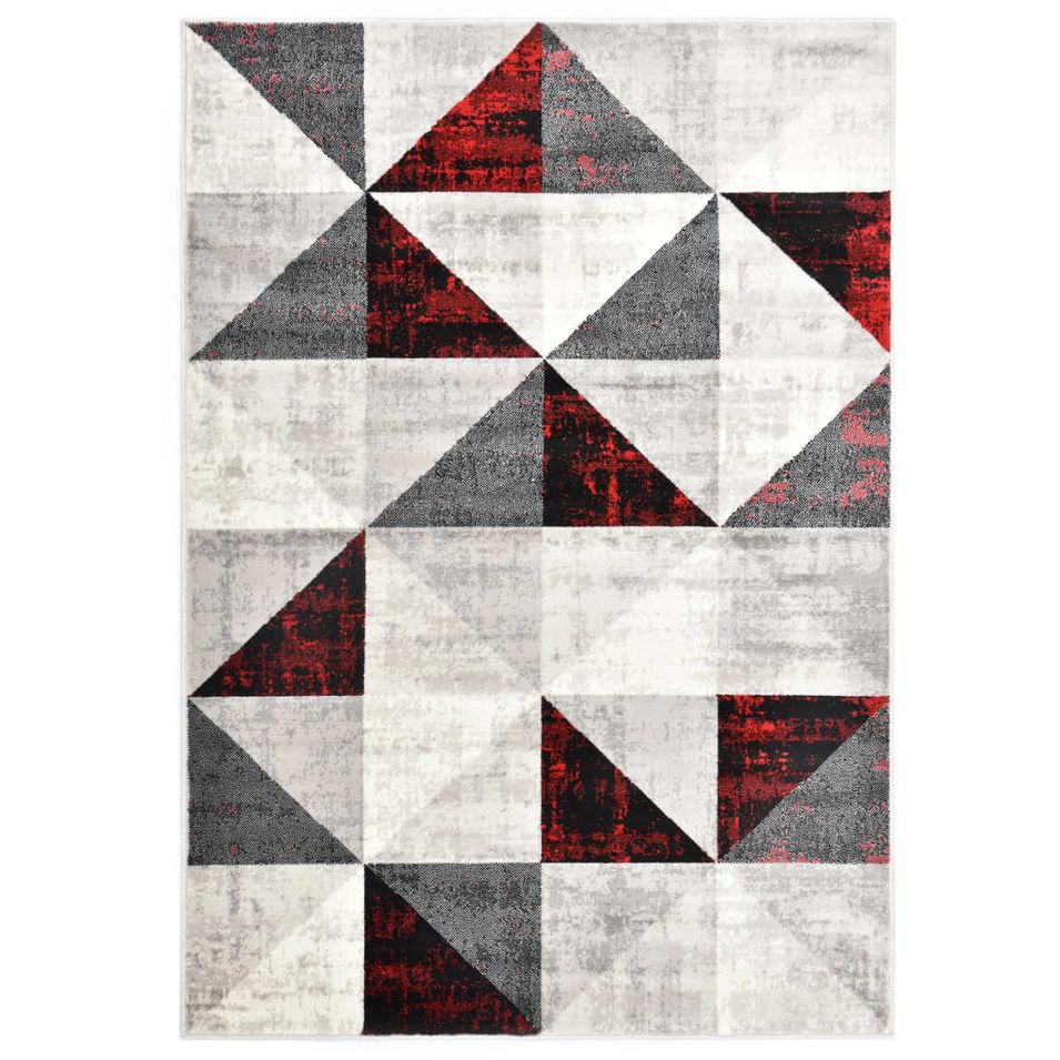 Tapis Noir et rouge 80x150 cm PP - Photo n°1