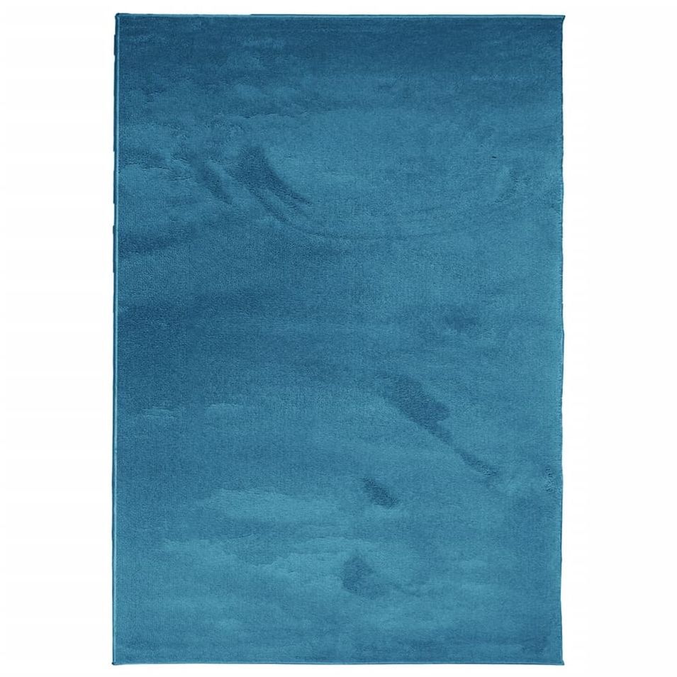 Tapis OVIEDO à poils courts turquoise 200x280 cm - Photo n°1