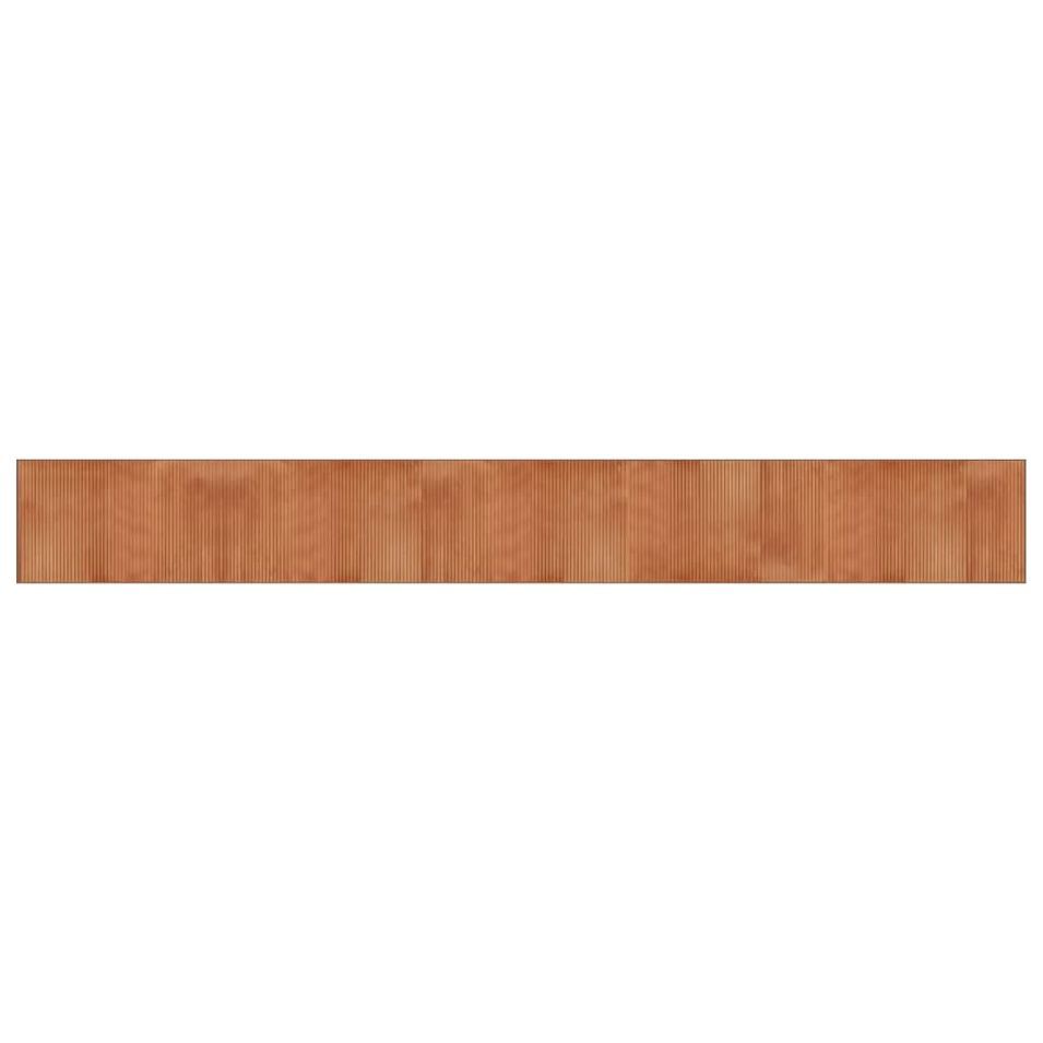 Tapis rectangulaire marron 60x500 cm bambou - Photo n°1
