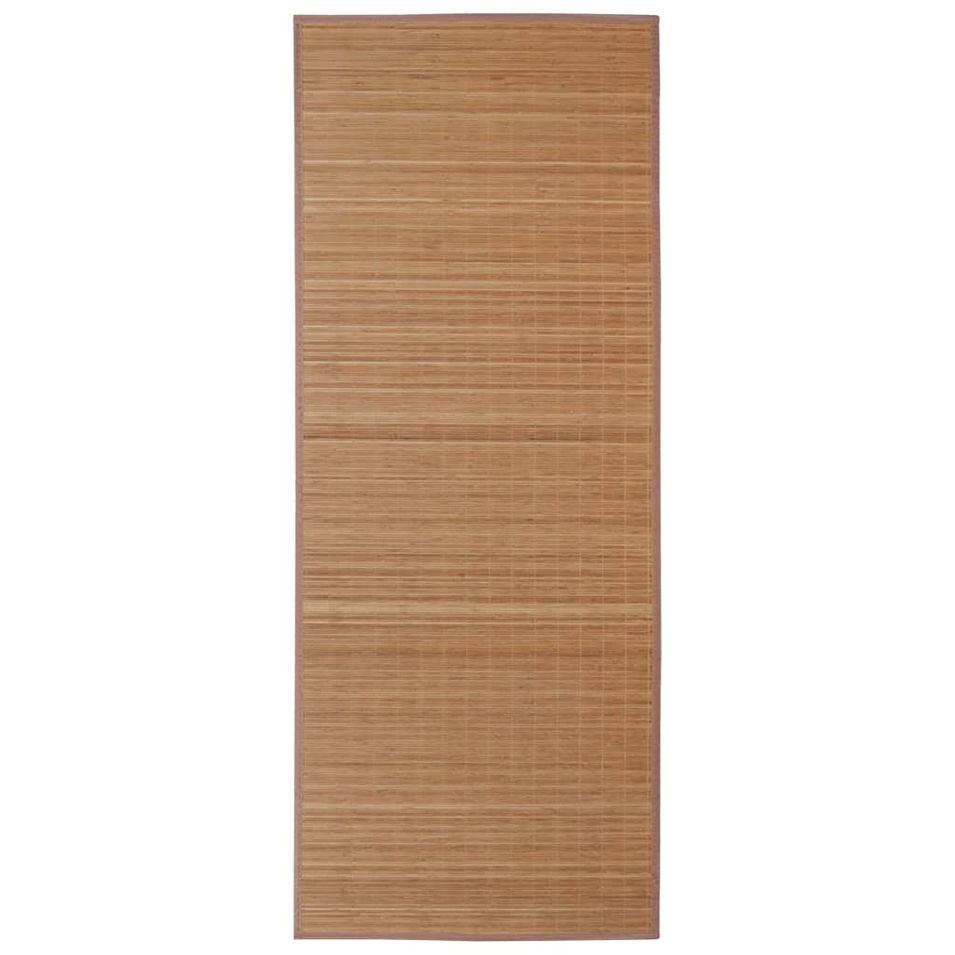 Tapis rectangulaire Marron Bambou 150 x 200 cm - Photo n°1