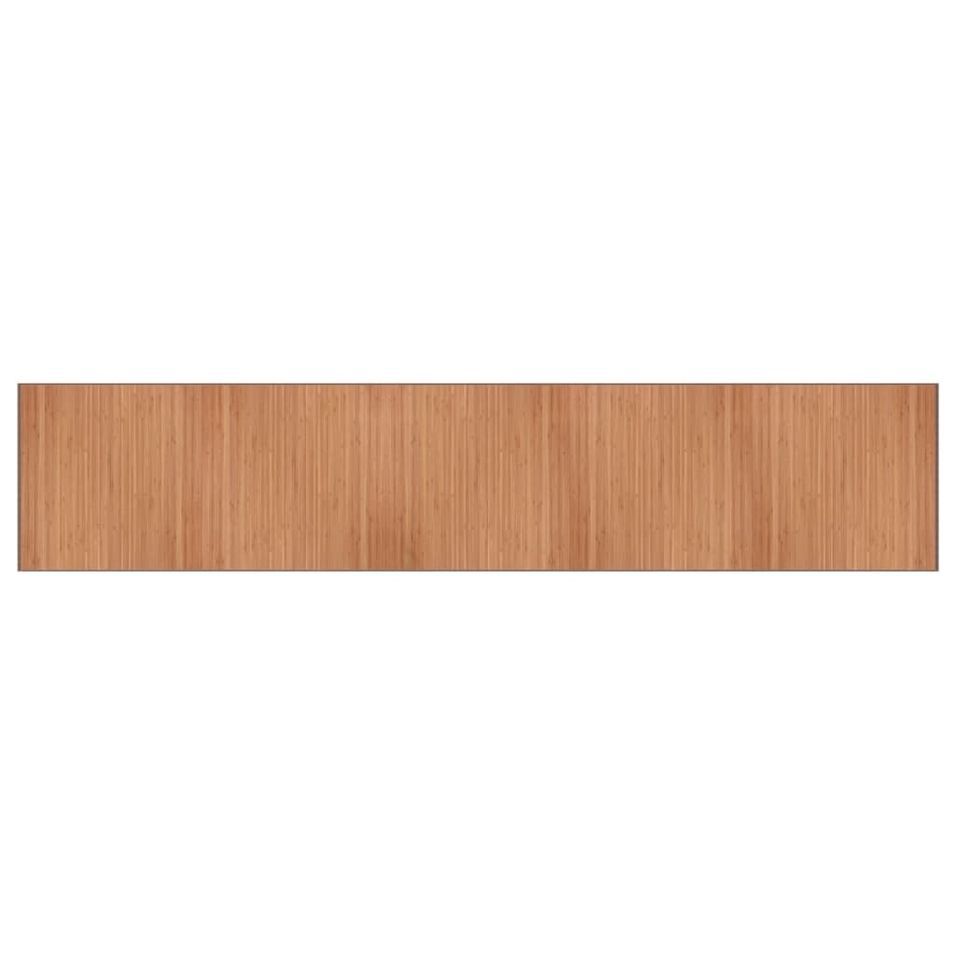 Tapis rectangulaire naturel 100x1000 cm bambou - Photo n°1