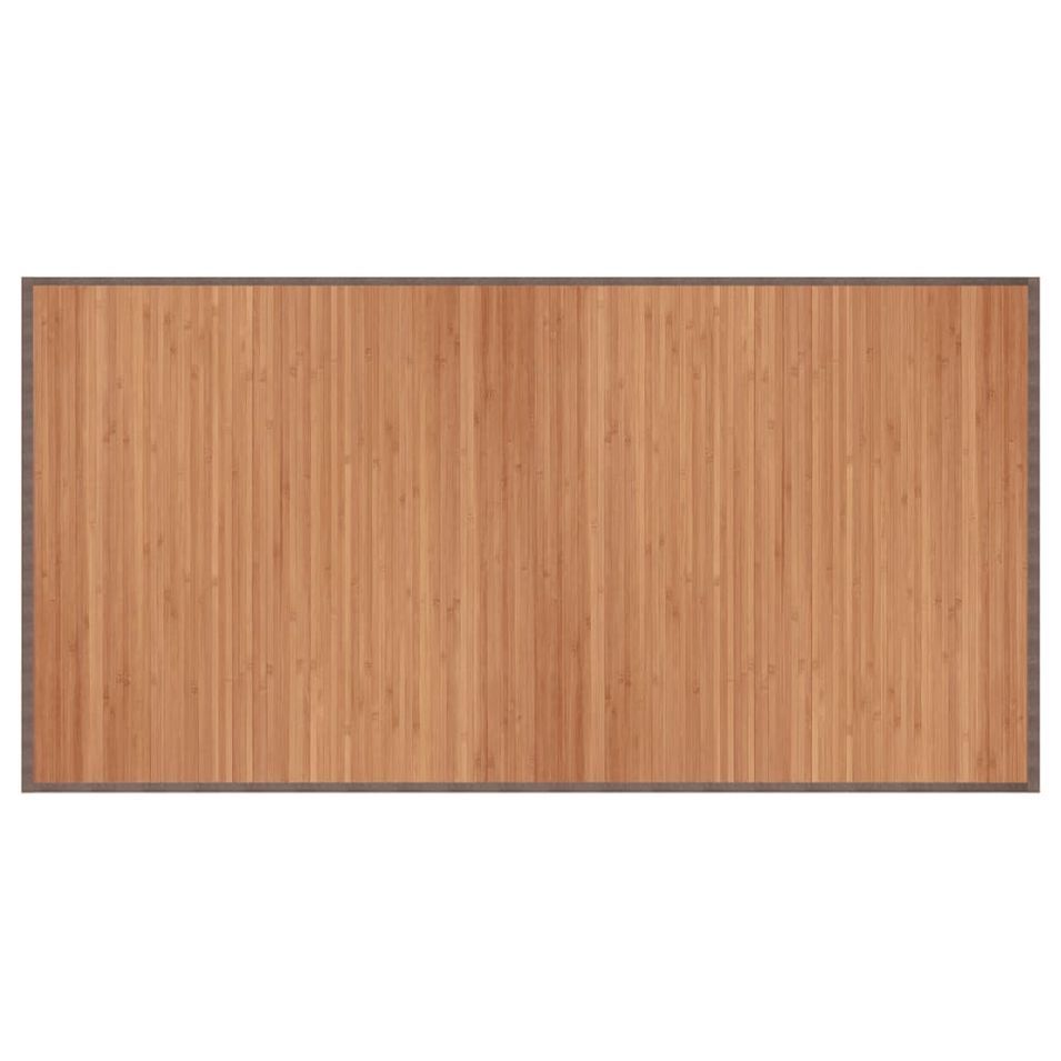 Tapis rectangulaire naturel 100x200 cm bambou - Photo n°1