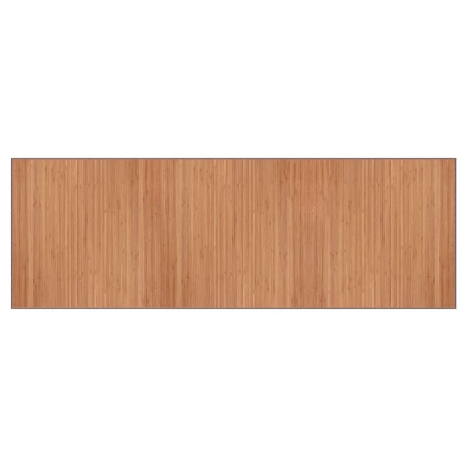 Tapis rectangulaire naturel 100x300 cm bambou - Photo n°1