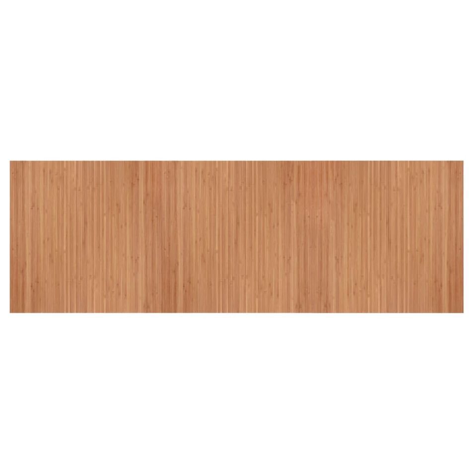 Tapis rectangulaire naturel 100x300 cm bambou - Photo n°1