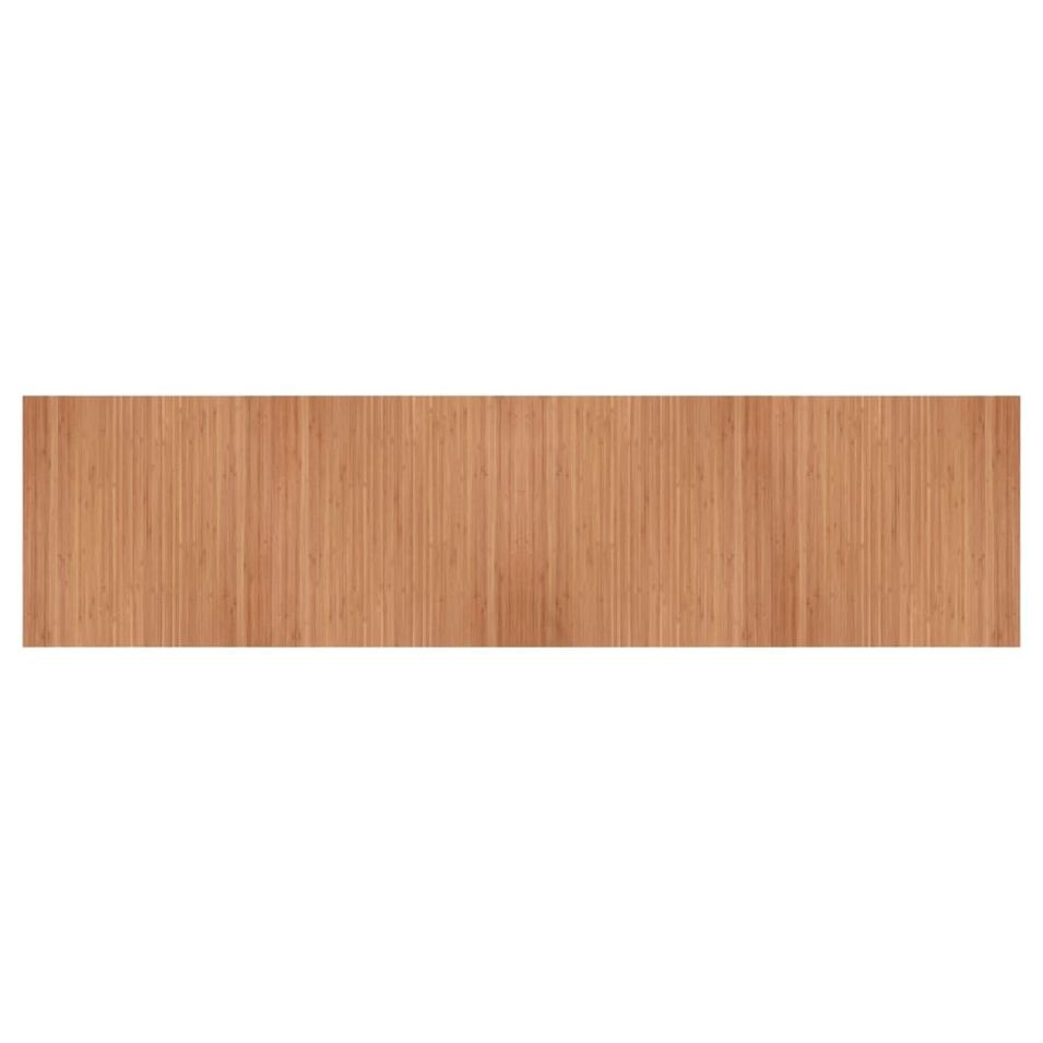 Tapis rectangulaire naturel 100x400 cm bambou - Photo n°1