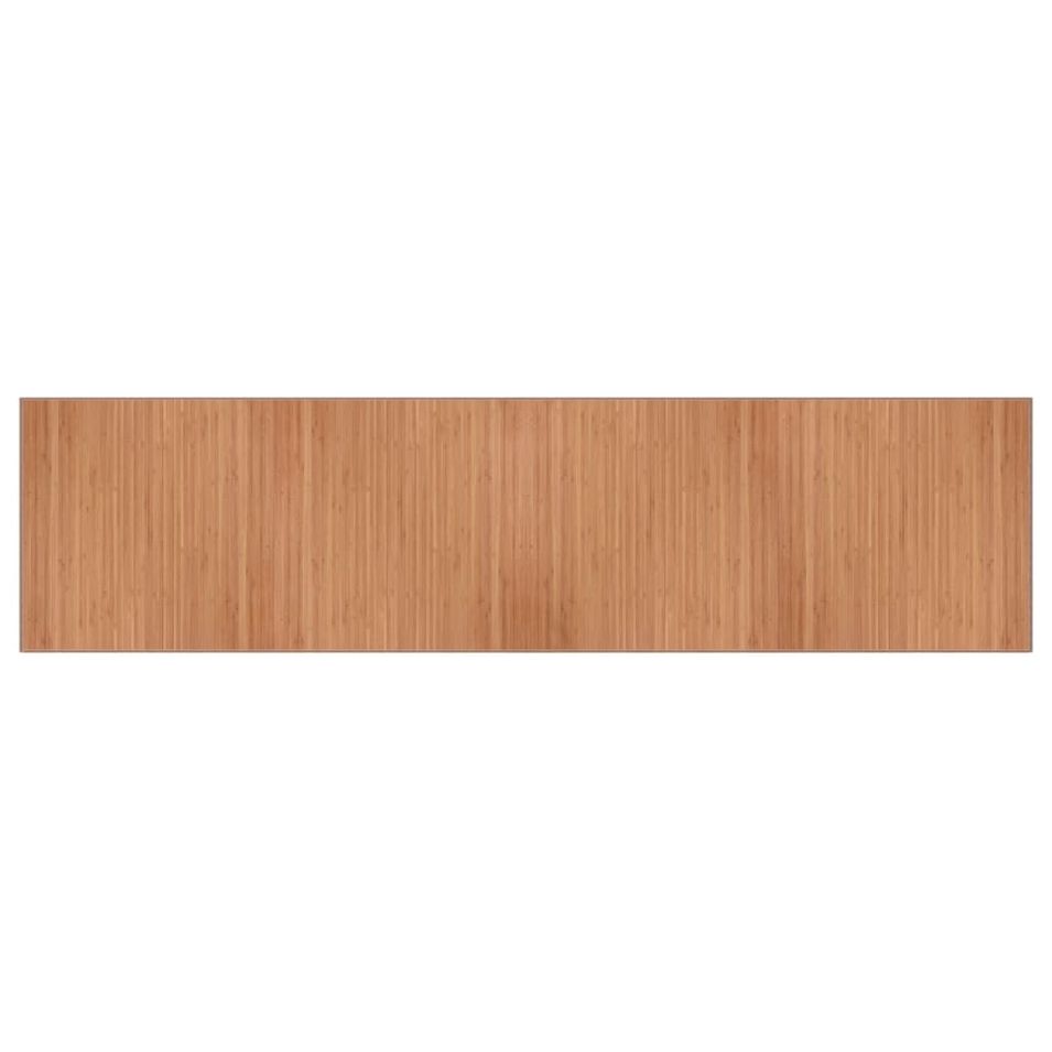 Tapis rectangulaire naturel 100x400 cm bambou - Photo n°1