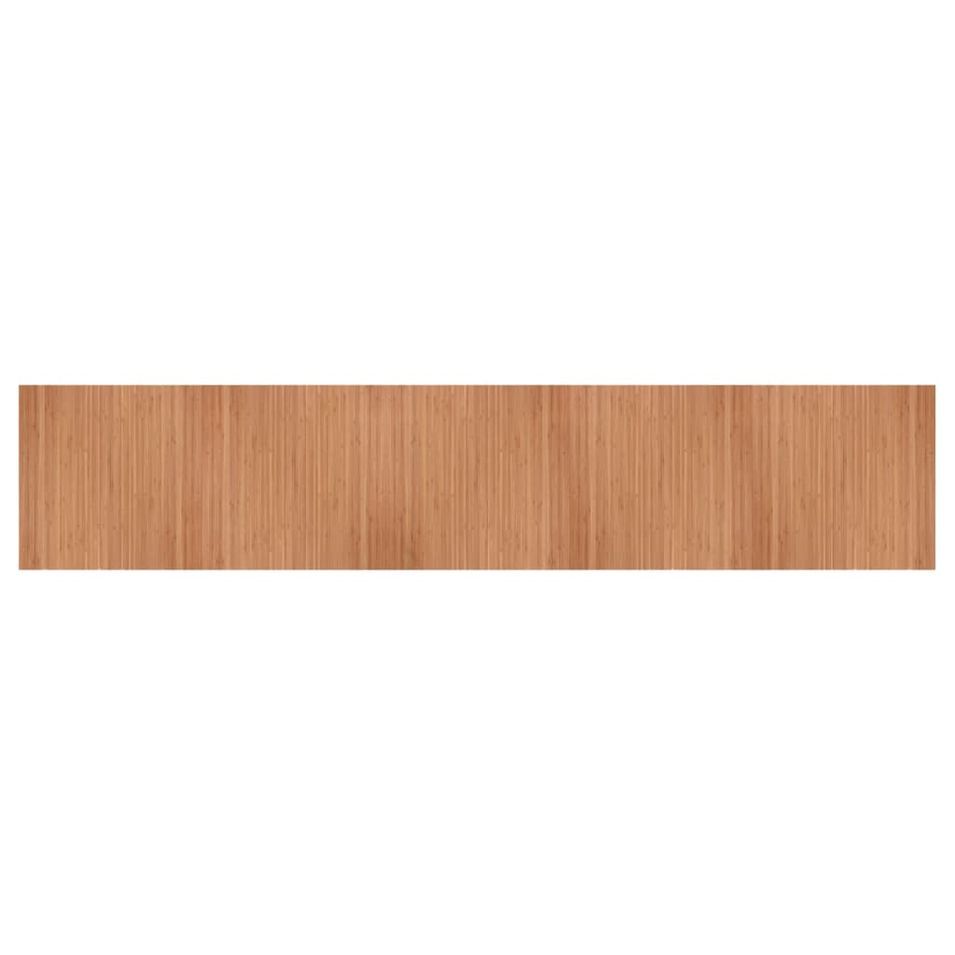 Tapis rectangulaire naturel 100x500 cm bambou - Photo n°1