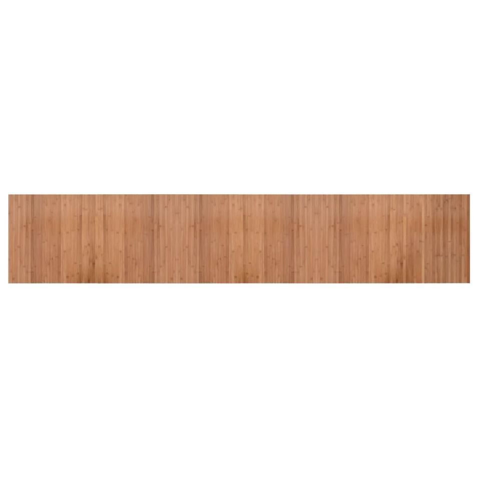 Tapis rectangulaire naturel 60x300 cm bambou - Photo n°1