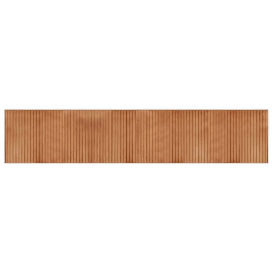 Tapis rectangulaire naturel 60x300 cm bambou - Photo n°1