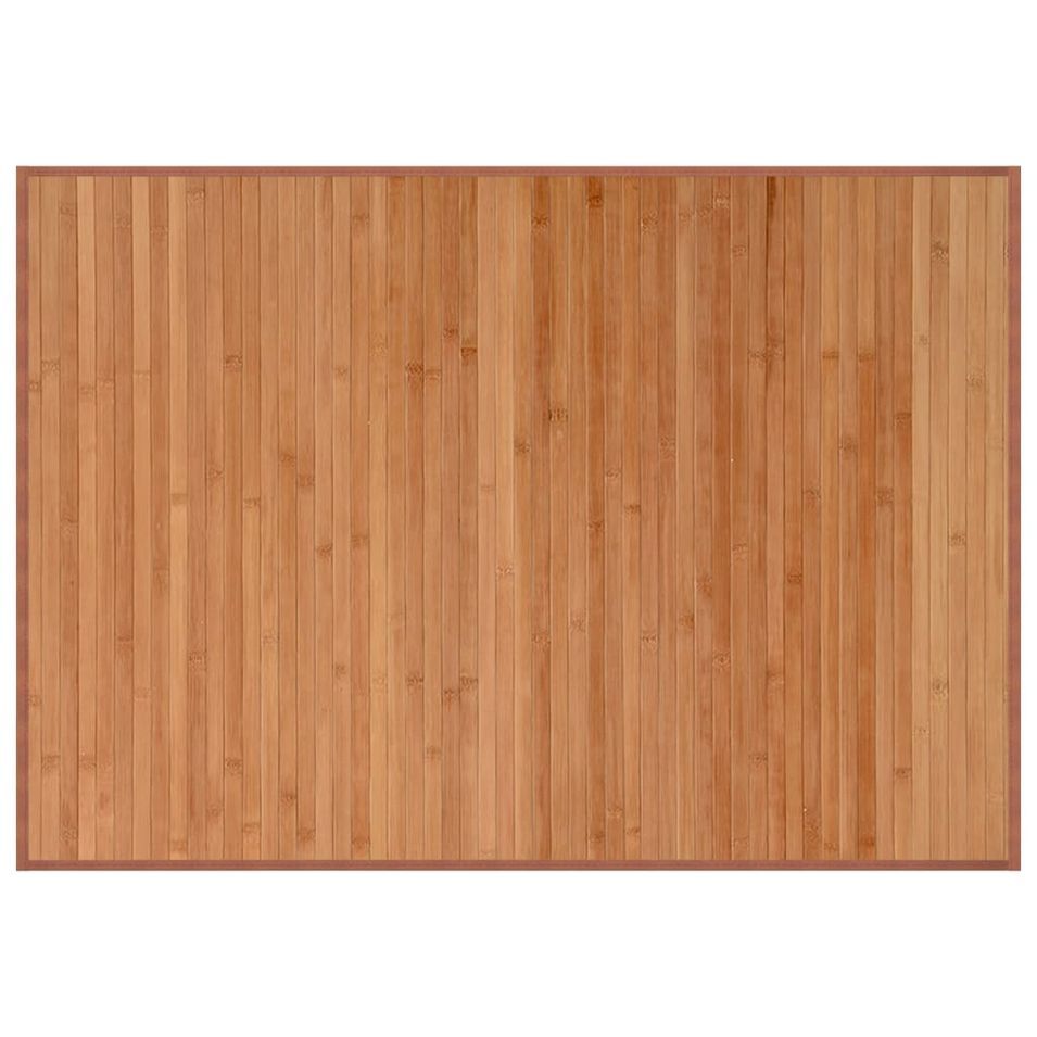 Tapis rectangulaire naturel 70x100 cm bambou - Photo n°1